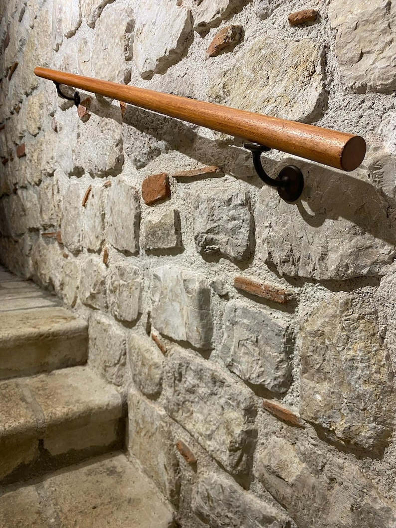 Stone Handrail Rvt Custom-made Solid Chestnut Wood Handrail, 50–400 Cm | Virtus Model ...