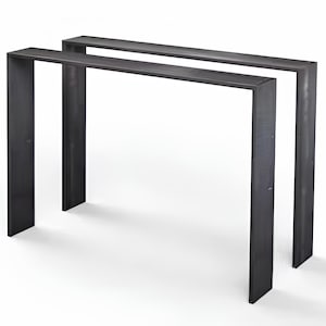 Handgefertigte und robuste Tischbeine aus Eisen – Breite 70/80/90 cm – Höhe 75 cm – Anthrazitgrau – 100 % Made in Italy