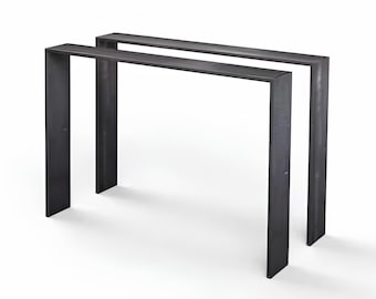 Sturdy and Handcrafted Iron Table Legs – Width 70/80/90cm – Height 75cm – Anthracite Grey – 100% Made in Italy