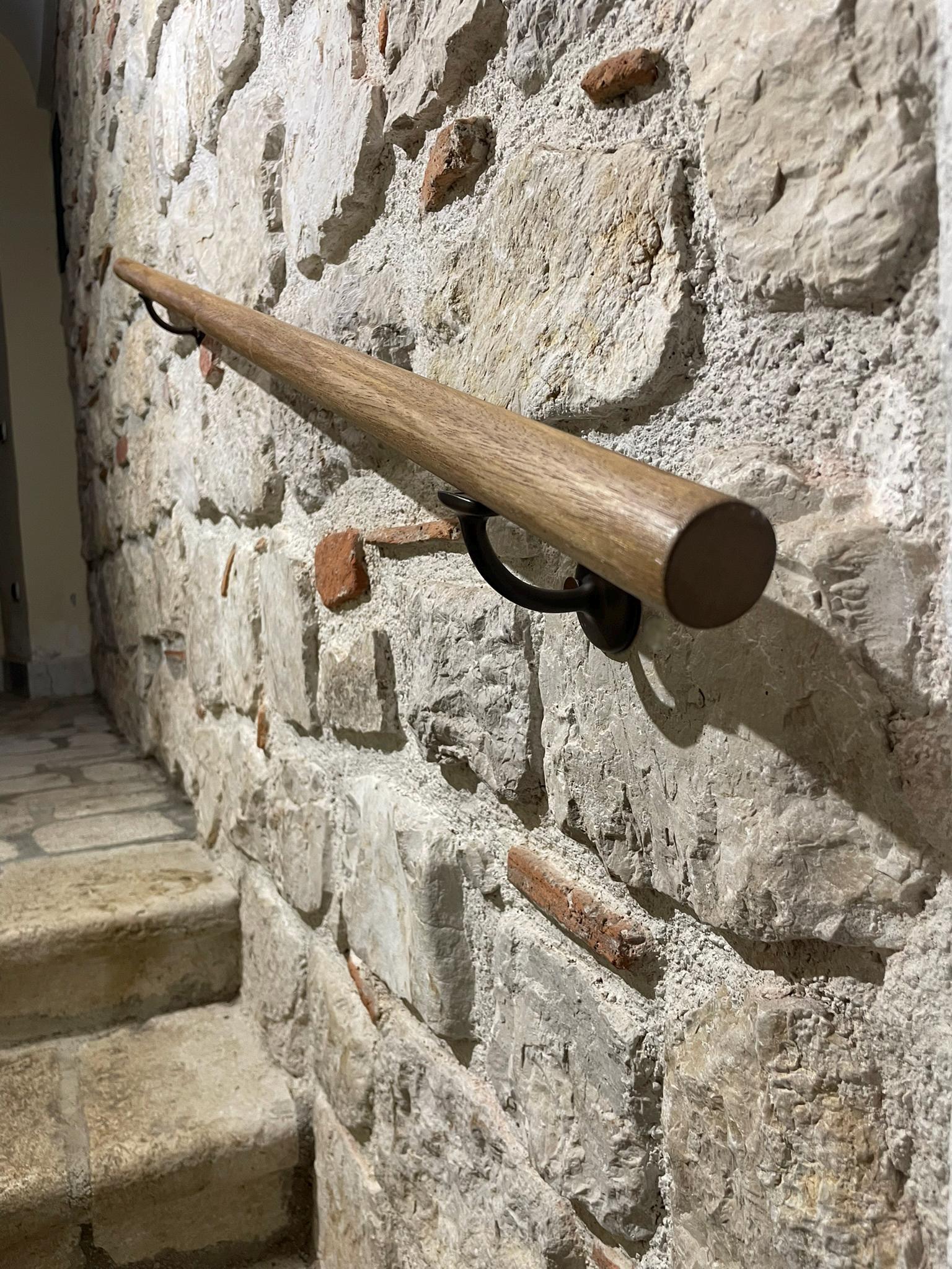 Walnut Custom Railing Custom Solid Walnut Handrail, 50–400 Cm | Virtus Model | Made in Italy ...