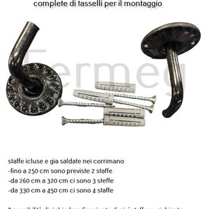 Corrimano in Ferro Battuto Artigianale con Riccio Romano da 50 a 450 cm colore nero antracite made in Italy image 3