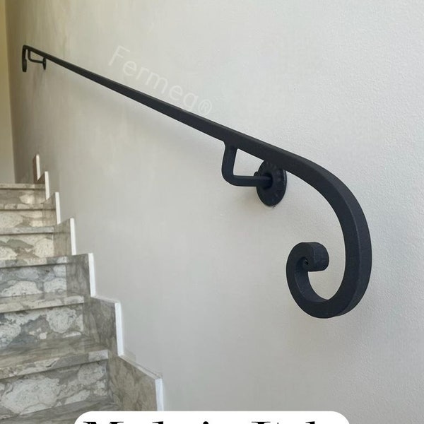 Wrought Iron handrail from 50 cm to 400 cm Raffaello model - Made in Italy