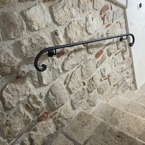 Wrought Iron Handrail Model Firenze from 50 cm to 450 cm diameter 25 for inside and outside the house 100% Made in Italy. image 5