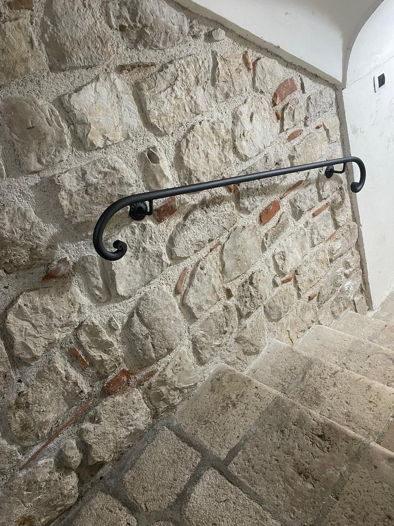 Wrought Iron Handrail Model Firenze from 50 cm to 450 cm diameter 25 for inside and outside the house 100% Made in Italy. image 5