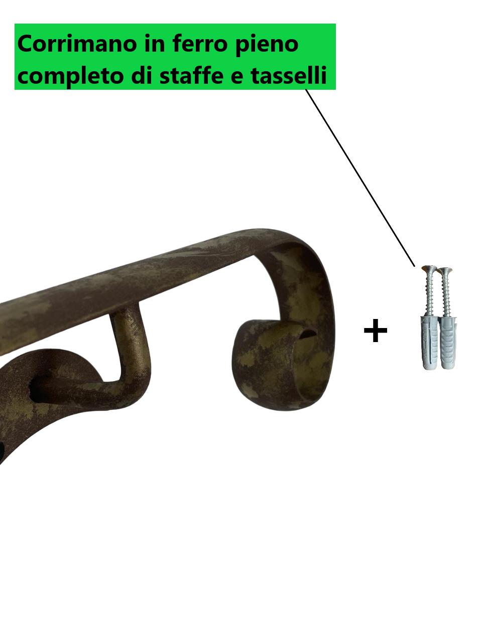 Eisen-Handlauf Certosino 170cm - Schmiedeeisen Geländer Made In Italy Anthrazit