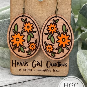 FrühlingSei Ohrringe, Sommer Ohrringe, SVG Laser design, Glowforge Dateien