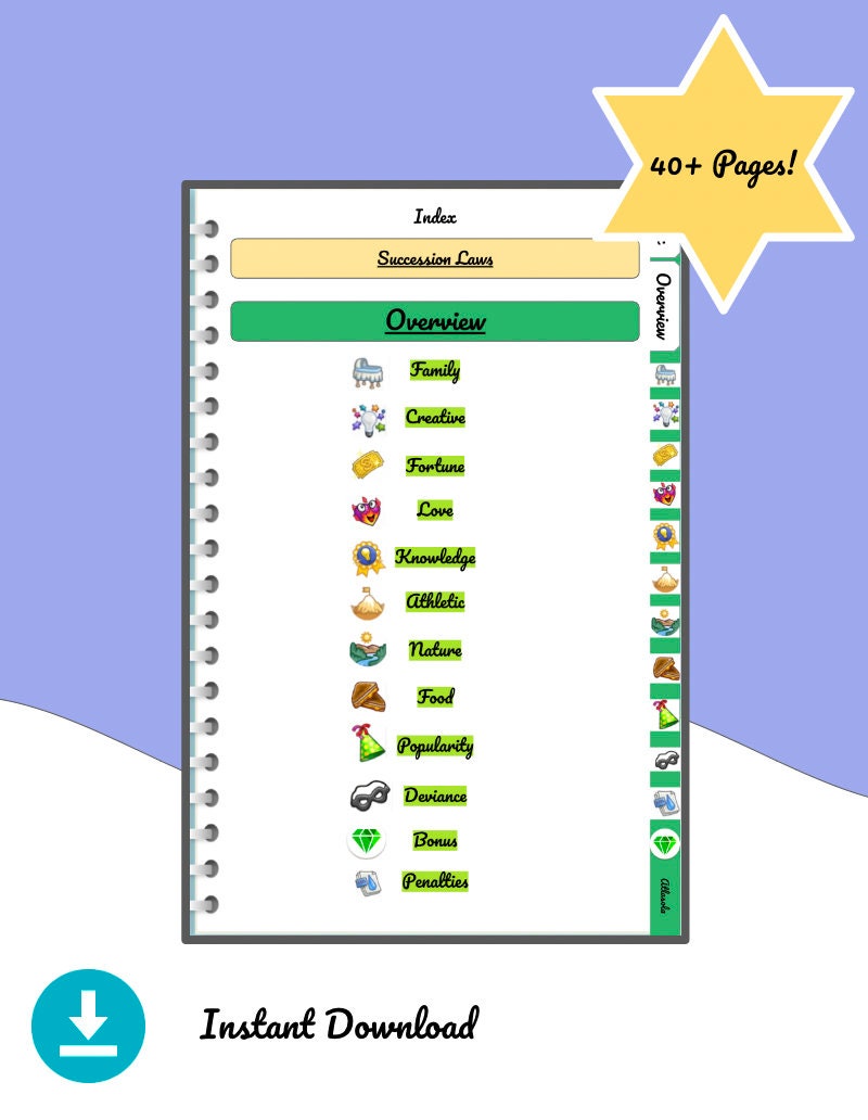 SIMS 4 Digital Planner Legacy Challenge Tracker Instant Download Notability / Goodnotes Template ...