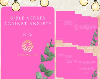 Anxiety, KJV, Bible Personalized cards ,affirmations cards woman, 5x7, pdfs, set of 20