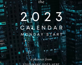 8.5 x 11 Inch 2023 Wall Calendar Template | INSTANT DOWNLOAD | New Minimal Digital Edit Monthly | Printable Desk Wall Calender | Print Ready