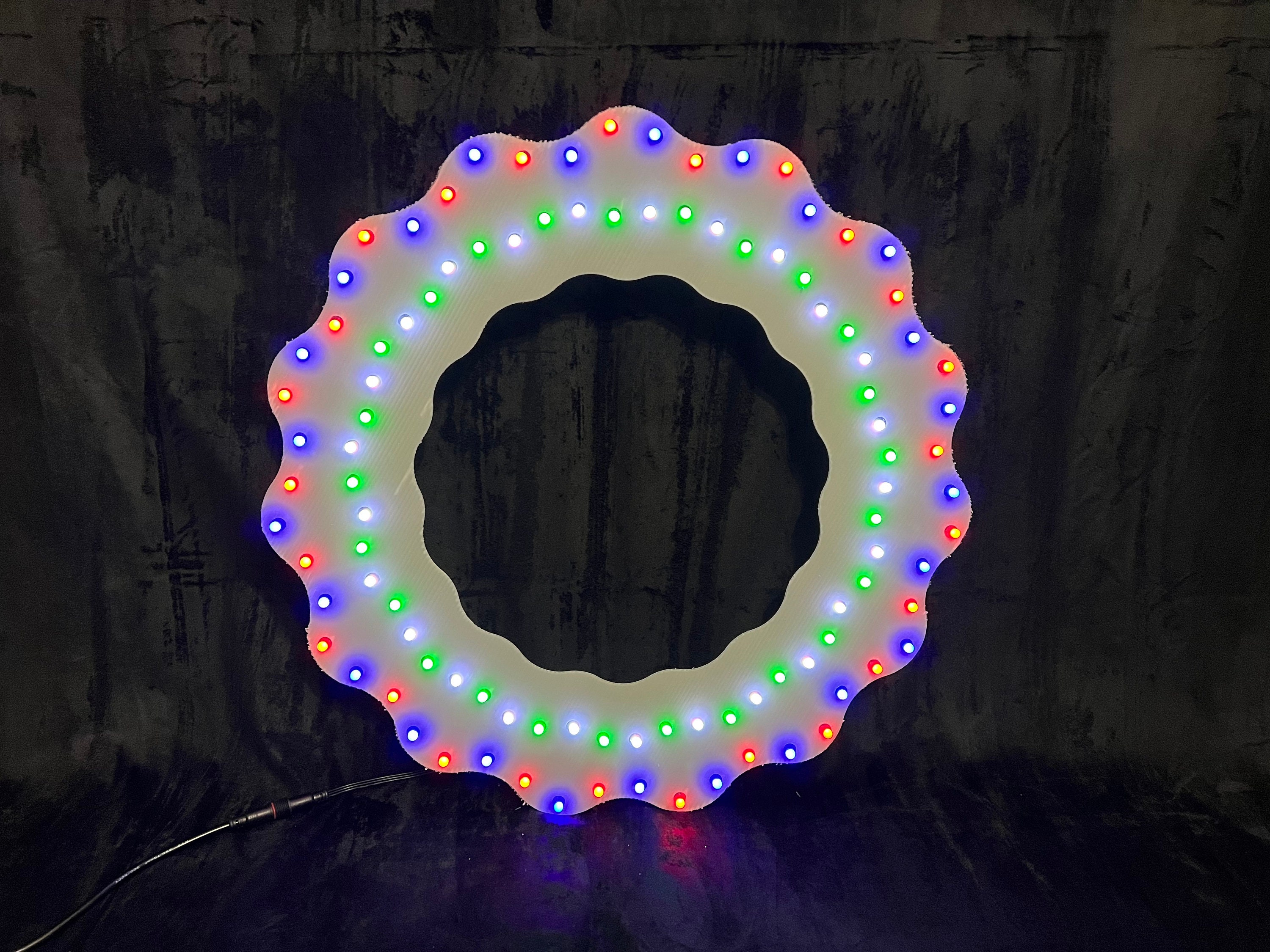 WS2811 12v Smart LED Christmas Wreath Prop 50 or 100 LED Light Show