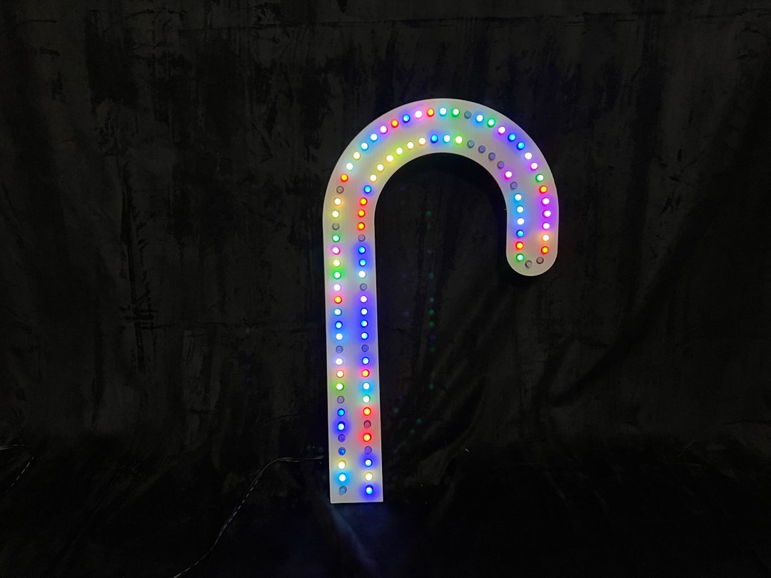 WS2811 12v Smart LED Candy Cane Prop 50 or 100 LED Light Show Prop