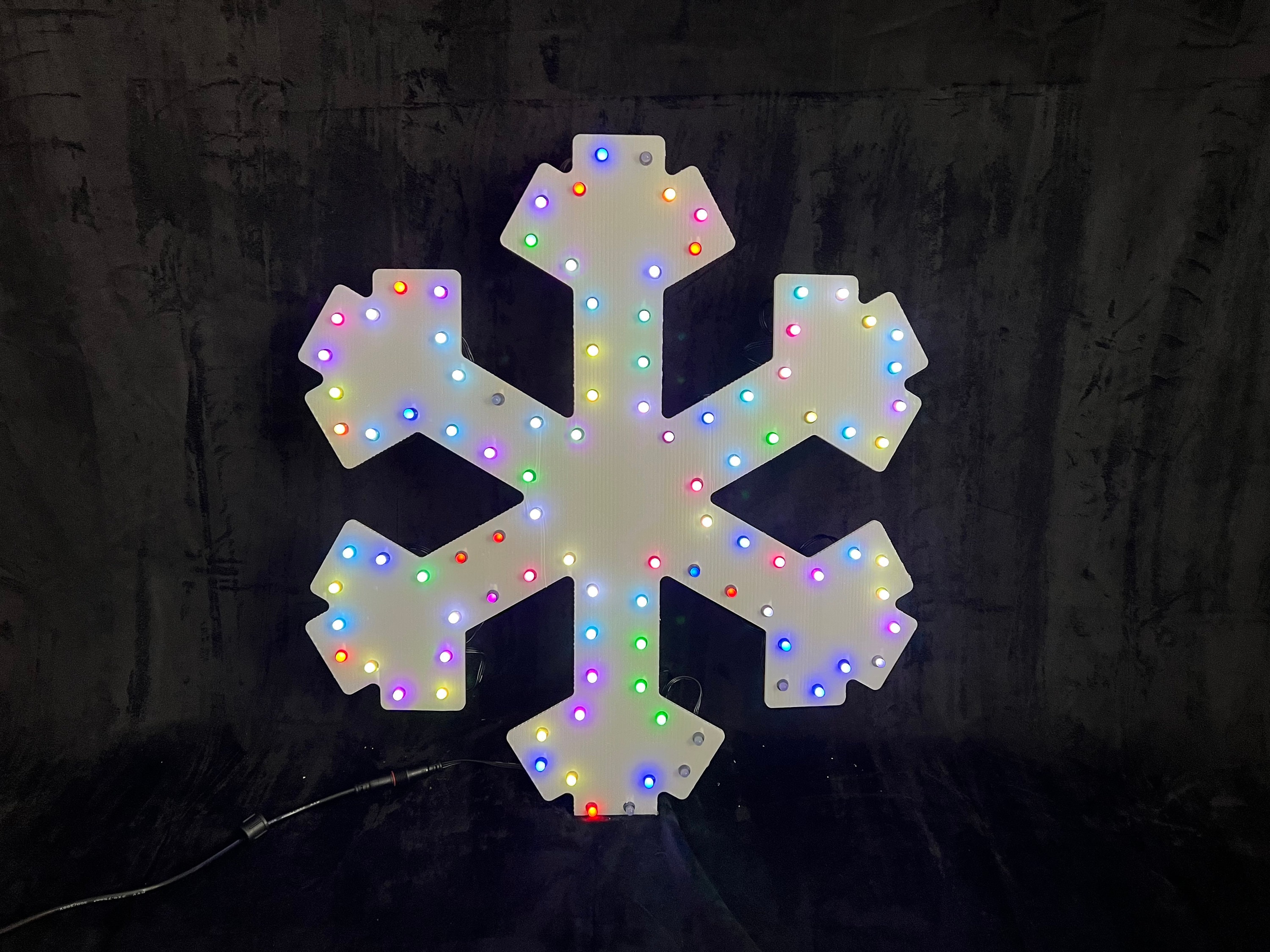 WS2811 12v Smart LED Christmas Snowflake Prop 100 LED Light Show Prop