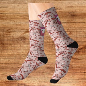 Enchanting Mushroom Delight: Mushroom Socks for Cottagecore Fans - Perfect Mushroom Gifts & Stoner Gifts for Her