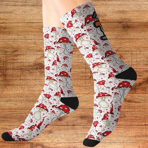Enchanting Mushroom Delight: Mushroom Socks for Cottagecore Fans - Perfect Mushroom Gifts & Stoner Gifts for Her