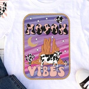 Moon Vibes  Sublimation PNG Download ~ Clipart ~ Shirt Design ~ Digital Art