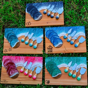 Custom Resin Personalized Charcuterie Board, Wooden Custom Cutting Board for Wedding Gift, Anniversary Gift and Housewarming Gift First Home