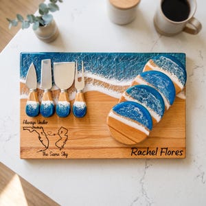 Custom State Map Cutting Board: Always Under The Same Sky Design, Moving Gift