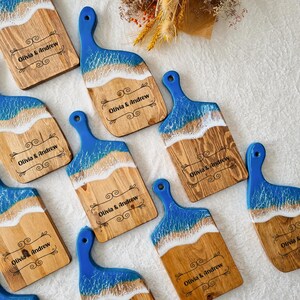 Personalisierte Mini Charcuterie Board: Ocean Resin Gastgeschenke für Gäste in großen Mengen