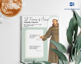 Plantilla de boletín de la Iglesia Católica: editable en MS Word (descarga digital)