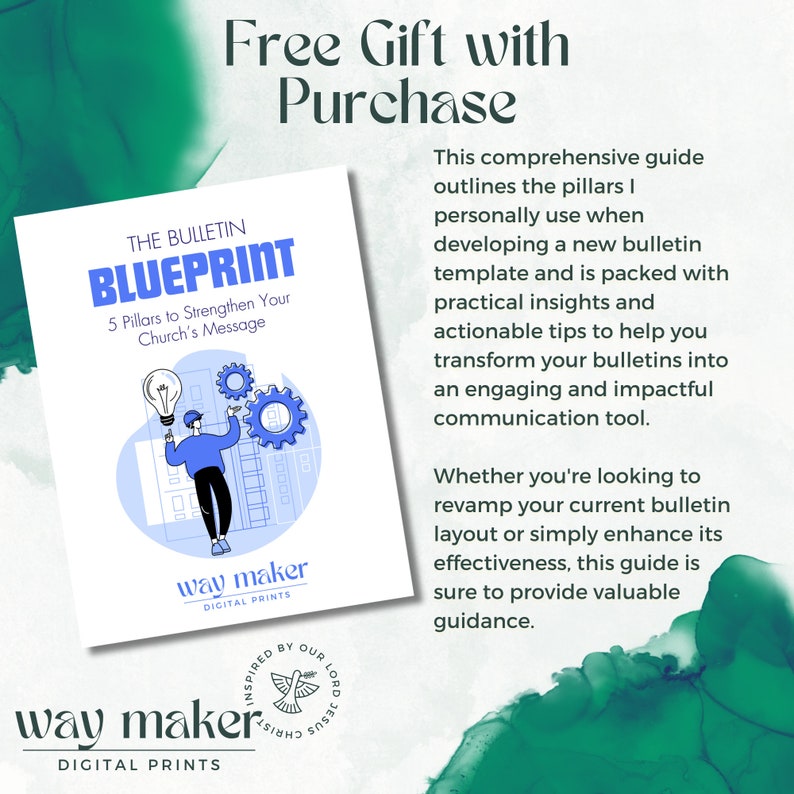 Purchasing Bulletin Examples Catholic Church Bulletin Template: Editable Canva Design (digital ...