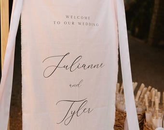 Custom Linen Welcome Sign: Wedding, Bridal Shower, Baby Shower, Birthday, Event