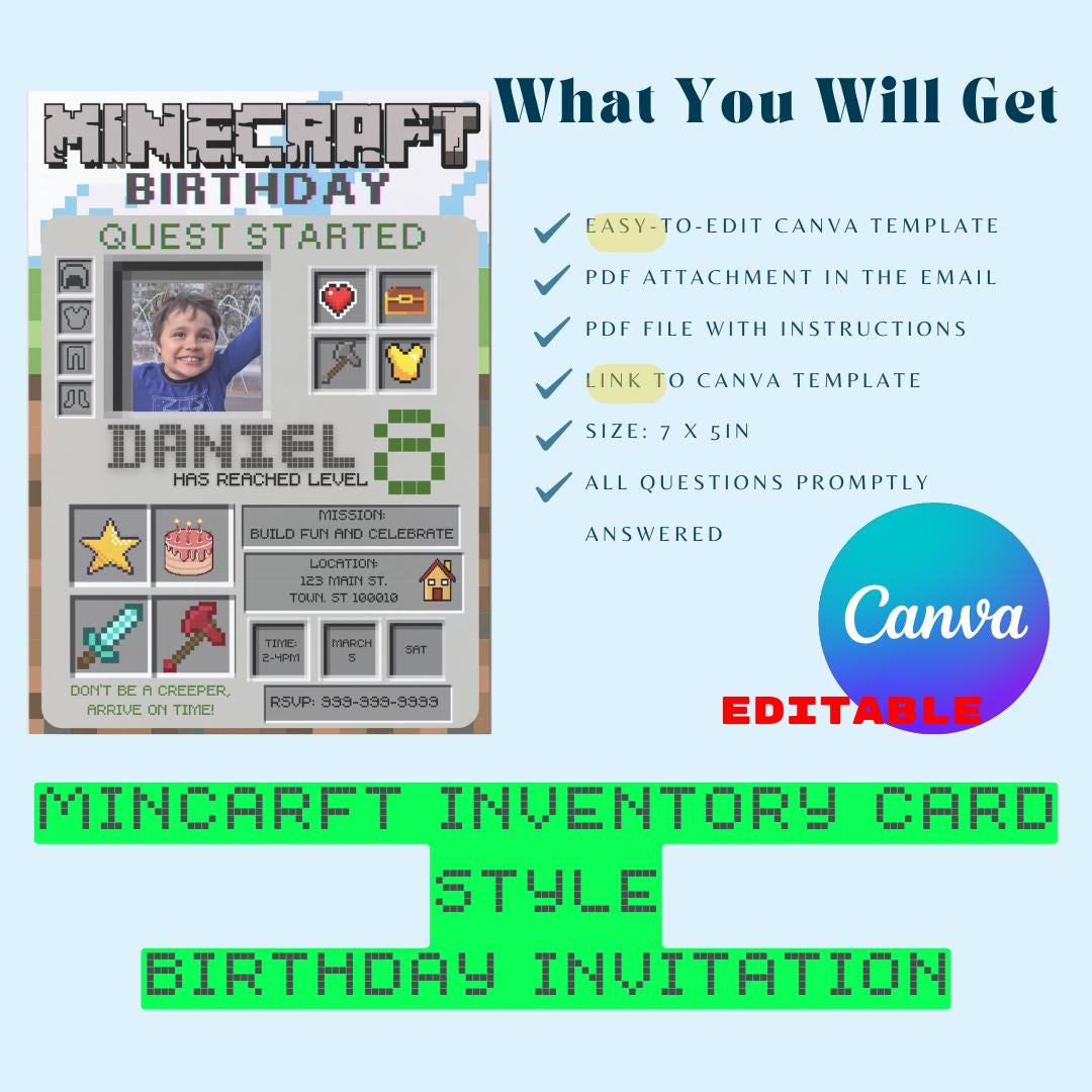 Editable Inventory Card Invite