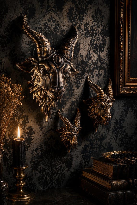 The Seer - Gothic Wall Decor | Occult Room Decor | Dark Decor | Dark Academia | Gothic Statuary | Gothic Gallery Wall