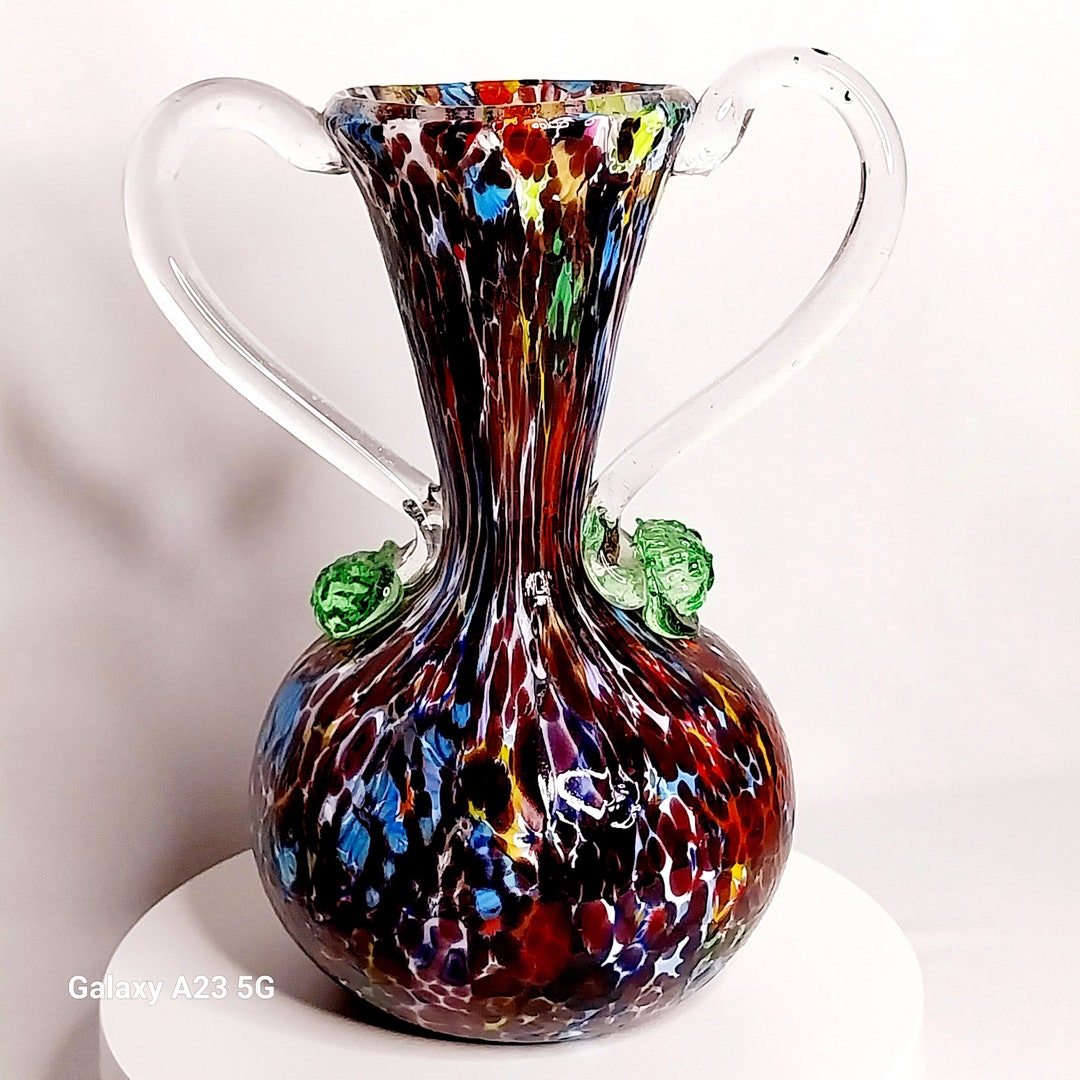 Amphora Glass Vase F.lli Toso 1950s Etsy UK