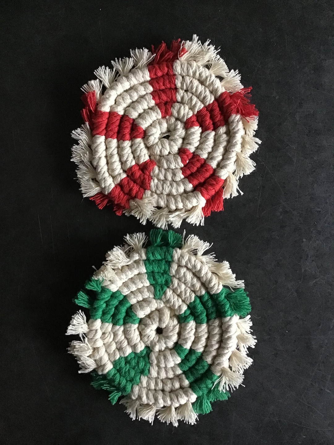 Red - Handmade Cotton Coasters (Set of 2) 33