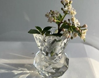 Cut Glass Toothpick Holder - Vase for wildflowers