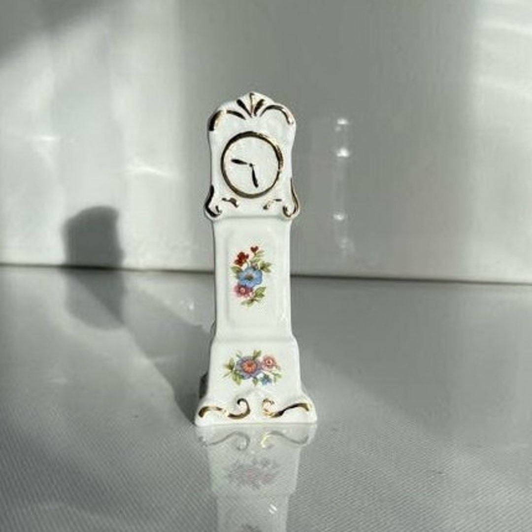 Clock Miniature - Phildale England Bone China Markings - Vintage ...