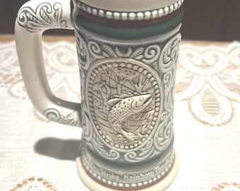 Avon English Setter/Rainbow Trout Beer Stein