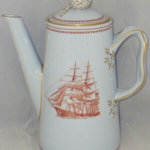 Spode Trade Winds-Red Coffee Pot & Lid