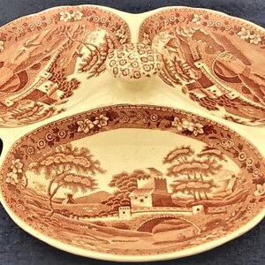 Spode Tower Pink (Older BS) 3 Part Relish Dish