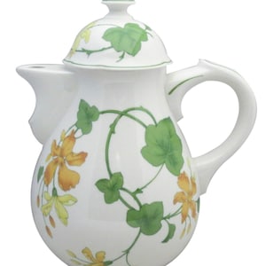 Villeroy  And  Boch Geranium (Non-Ribbed Rim) Coffee Pot  And  Lid