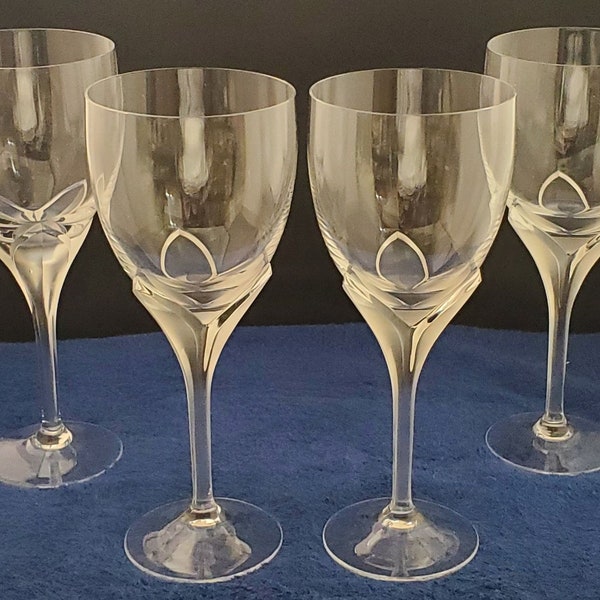 Set of 4 Rosenthal Iris (Frosted Stem) Water Goblet