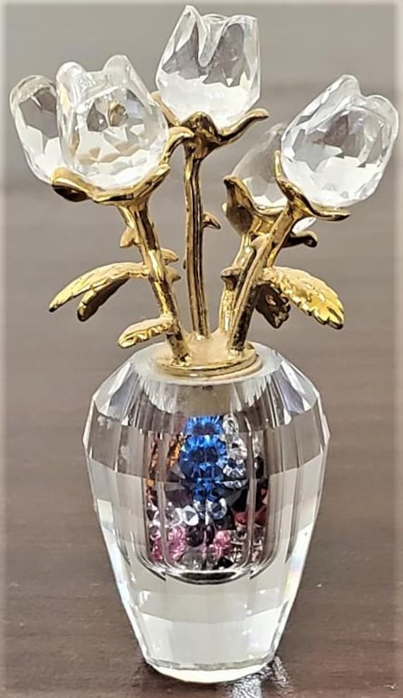 Swarovski Secrets Rose Vase/ Flacon - With Stones - Etsy