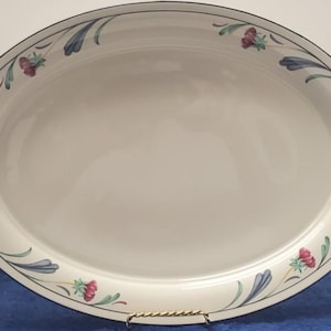 Lenox Poppies On Blue 14&quot; Oval Serving Platter