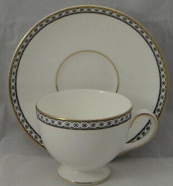Set of 6 Wedgwood Ulander Black Cup & Saucer Sets - Etsy