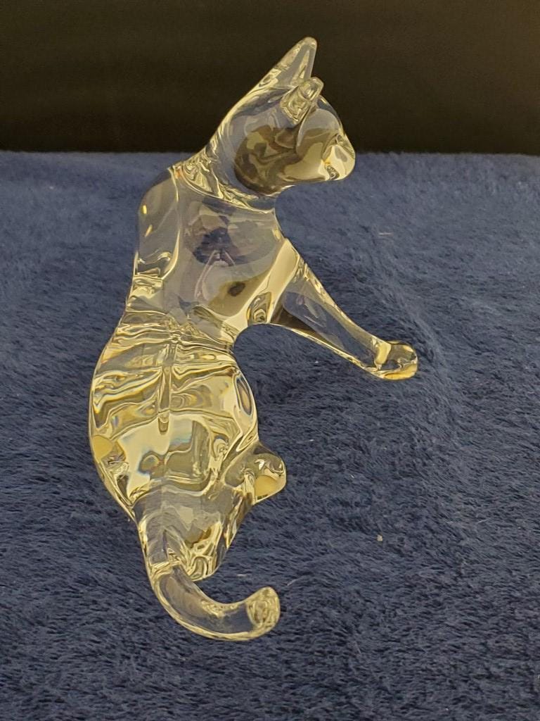 Baccarart Figurines Cat With Tail up 2101771 - Etsy