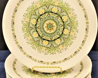 NORITAKE VICTORIA 1999 プレート6枚　グリーンゴールド Set of 6 Noritake Palos Verde Dinner Plates LK - Etsy Australia