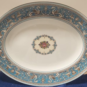 Wedgwood Florentine Turquoise (W2714) 15&quot; Oval Serving Platter