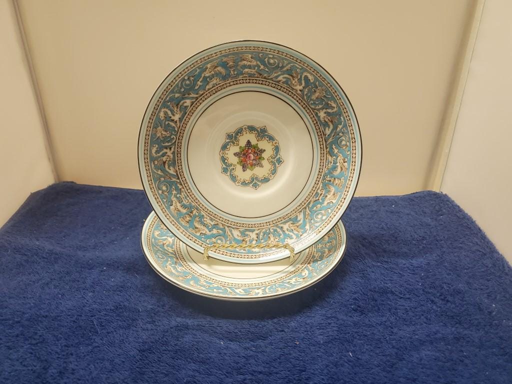  Florentine プレート 皿 W2714 Set of 2 Wedgwood Florentine Turquoise (W2714) Cream Soup Saucers