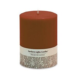 Vela de pilar sin fragancia NLC - Carmesí