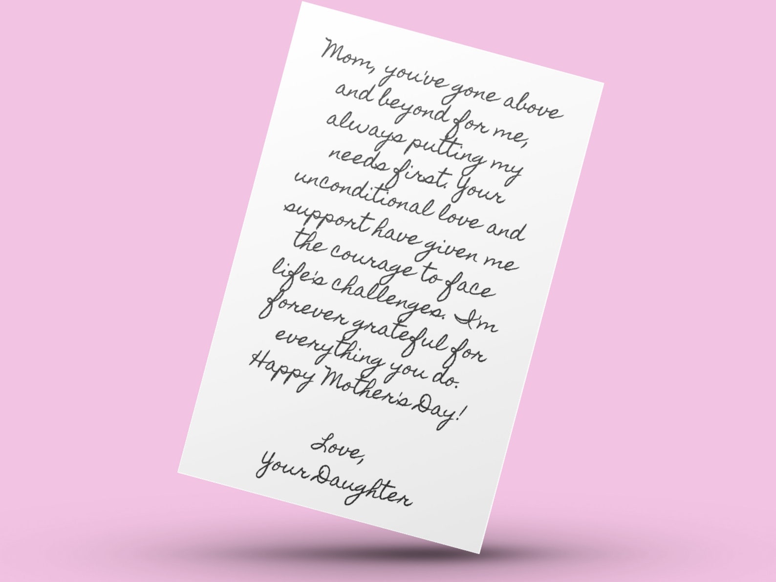 Printable Black Mother Daughter Card, Happy Mother's Day Card for Black ...