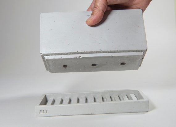 Industrial Grey Concrete Rectangle Plant Pot With Drainage Tray, Minimal  Jesmonite Indoor Planter - Etsy