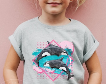 Orca Shirt For Kids, Youth T-shirts, Toddler Shirts, Gift For Girls, Gift For Boys, Ocean Beach Marine Life Whales Apparel For Children