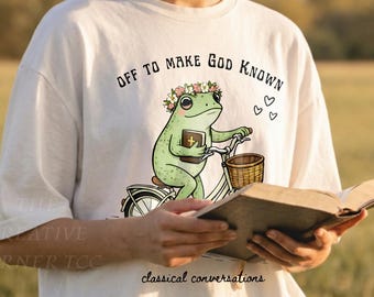 Classical Conversations Gift T-shirt, Homeschooling Shirts, Cute Homeschool Gift, Funny Frog Homeschool Mom Shirt, CC Christian tee