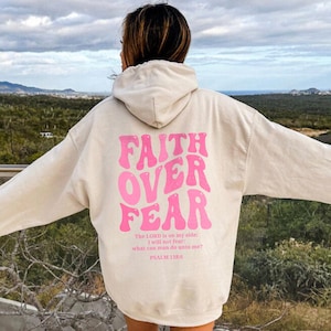 Faith Over Fear Christian Hoodie, Bible Verse Hoodie, Christian Sweatshirt, Jesus Hoodie, Church Hoodie, Christian Gifts, Religious Hoodies