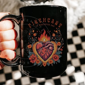Fireheart, Fireheart Mug, Throne Of Glass Mug, Manon Blackbeak, Bookish Mugs, TOG Mug, Bookish Gifts, Bookish Merch, Booktok Cup